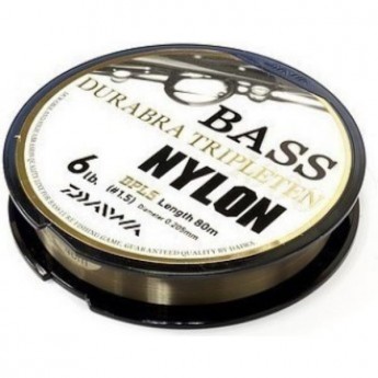 Монолеска DAIWA Bass Durabra Tripleten 1,5 6Lb( 0,205 мм ) 80м